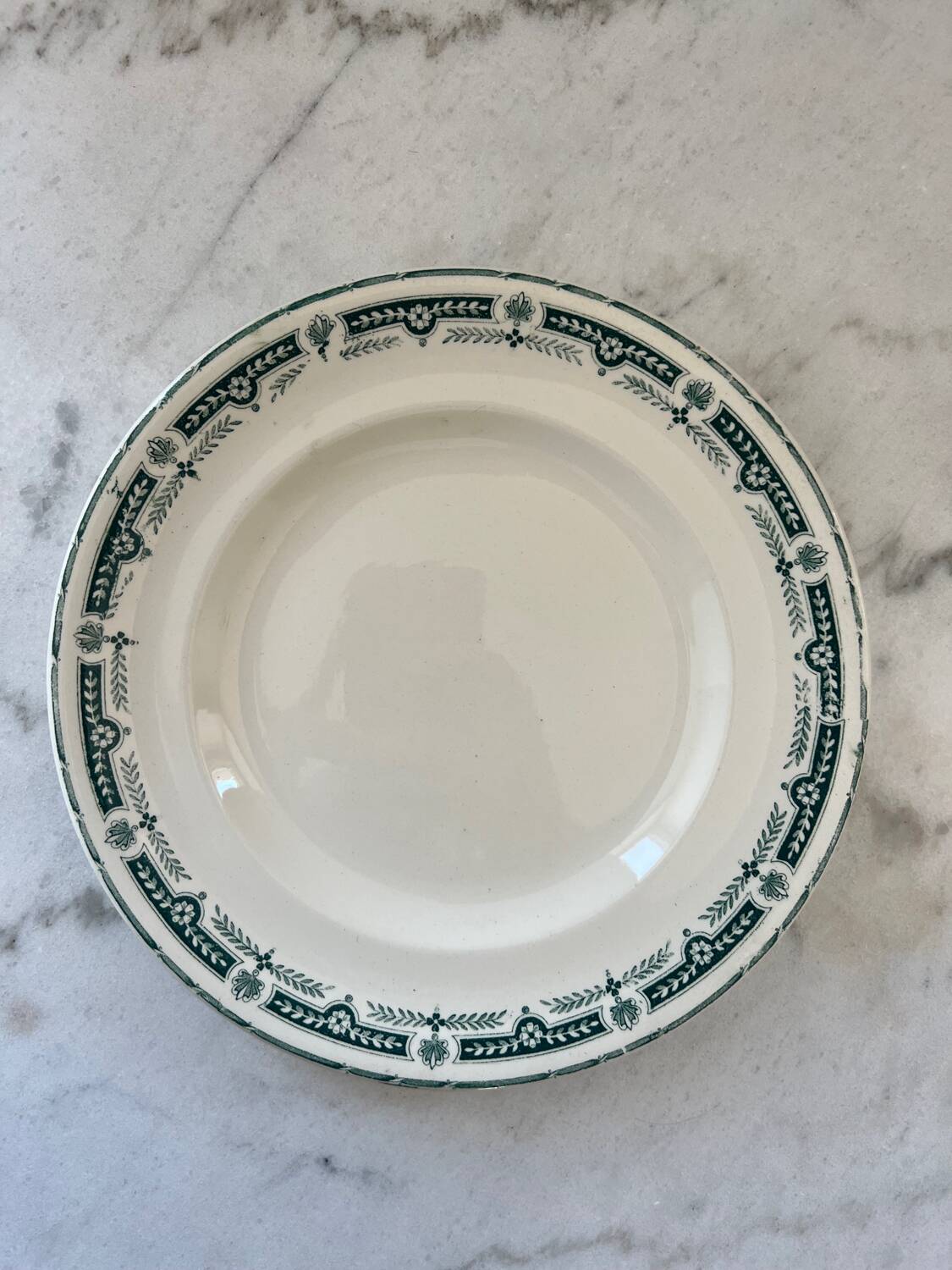 Longwy Earthenware Flat Plate - Josette Model