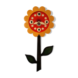 Vintage Kiva flower wall clock