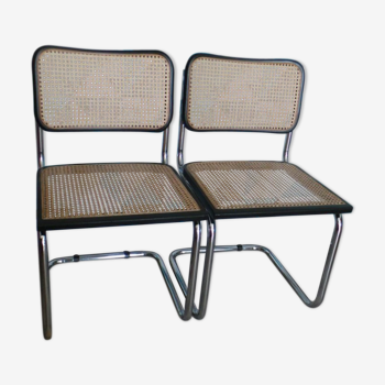 Lot de deux chaises Marcel breuer b32 vintage made in Italy