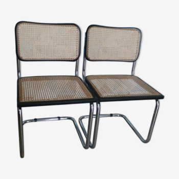 Lot of two chairs Marcel breuer b32 vintage made in Italy