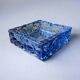Ice cube ashtray by Antonio Imperatore, blue Murano glass, Italy, 1970s