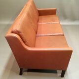 Sofa 3 places all Scandinavian design cognac leather