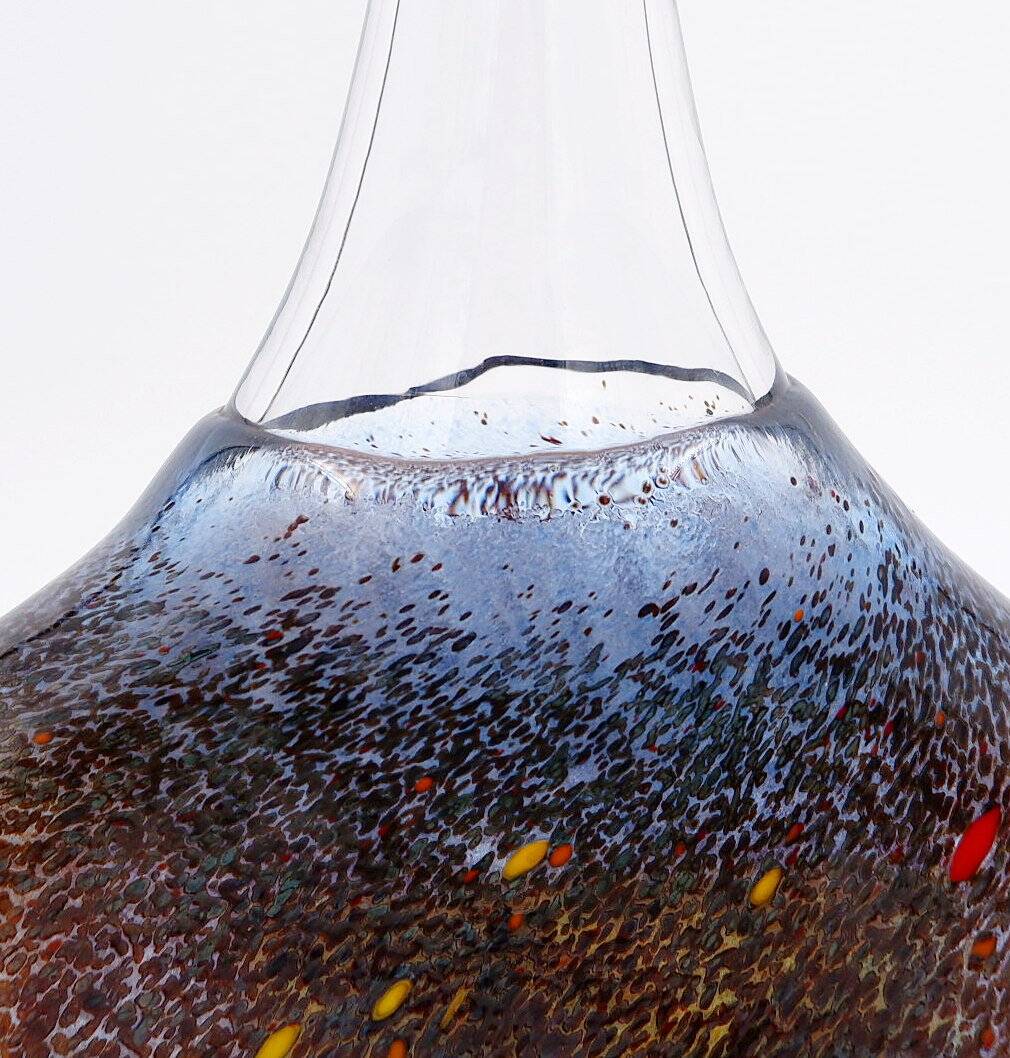 Very large Swedish satellite glass vase by Bertil Vallien for Kosta Boda - 1980s