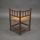 Vintage turned oak corner side chair, 1930s