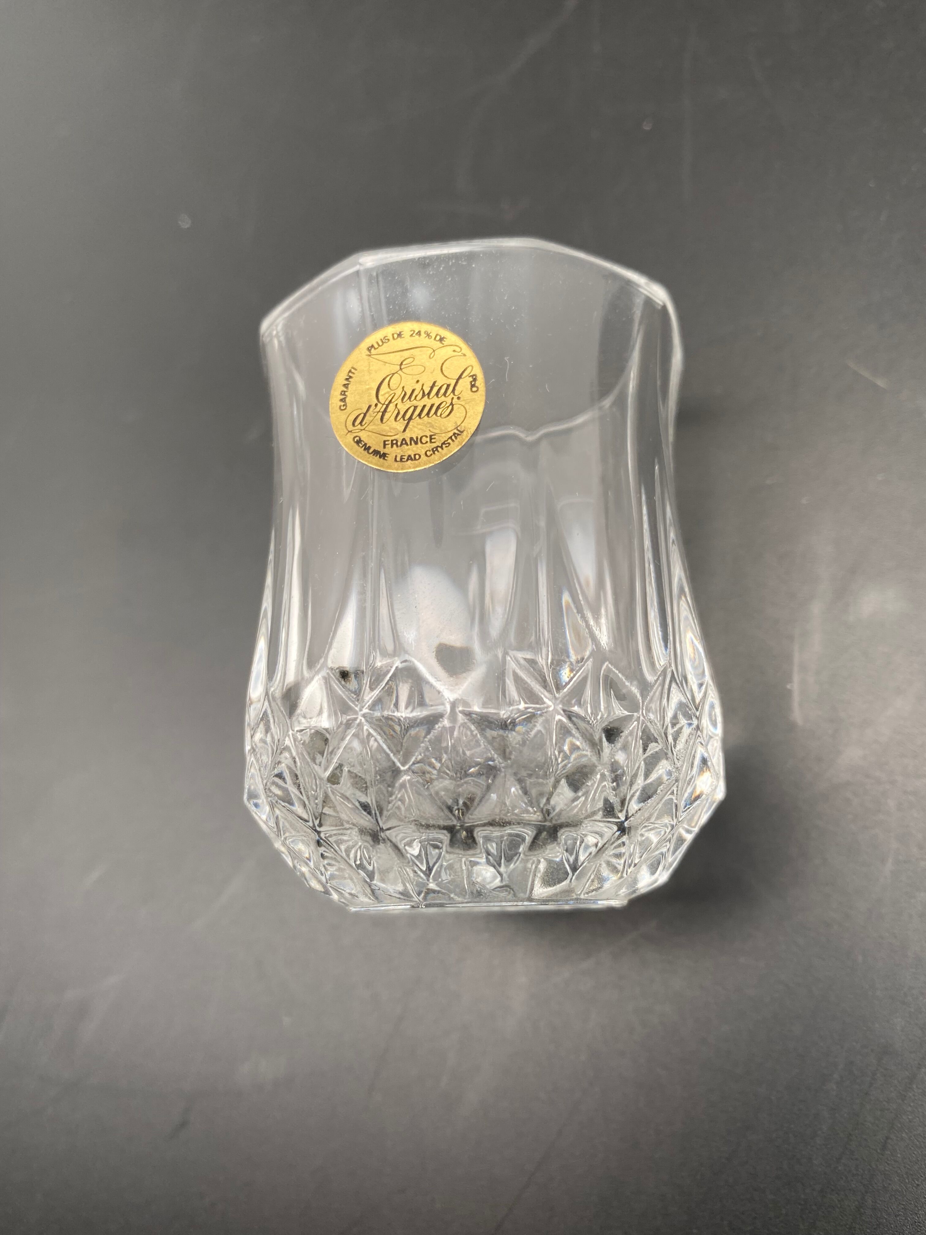 Strong alcohol glasses in Cristal d'Arques