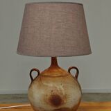 Lampe en grès céramique moderniste a deux anses  année 50