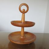 Scandinavian wooden servant 60s 70s