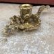 Pair of hand candlesticks / bronze candle holders