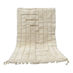 tapis marocain berbère - blanc