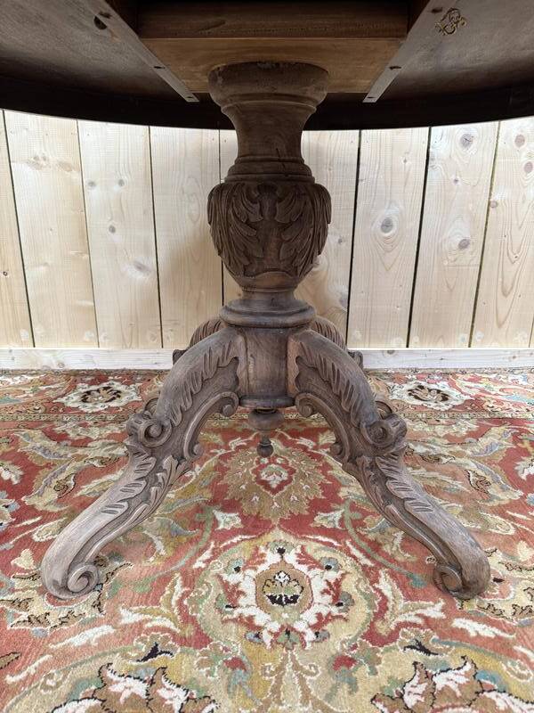 Table à manger - Guéridon basculant en marqueterie de style Napoléon III