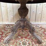 Table à manger - Guéridon basculant en marqueterie de style Napoléon III