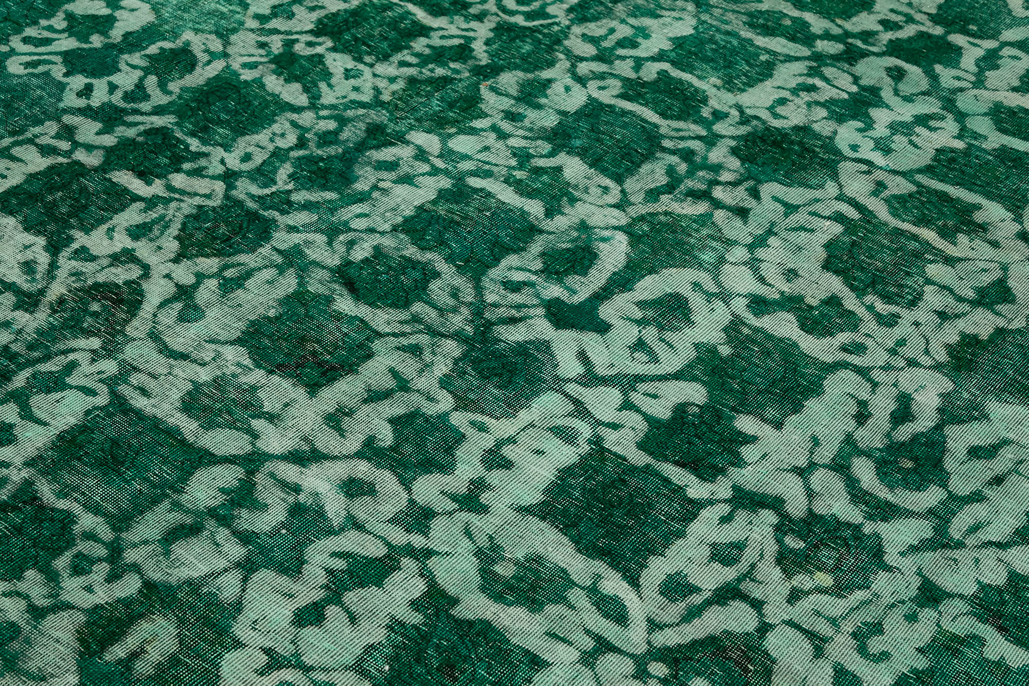 Handmade oriental contemporary 1980s 302 cm x 385 cm green wool carpet