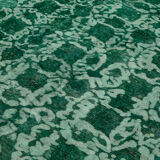 Handmade oriental contemporary 1980s 302 cm x 385 cm green wool carpet