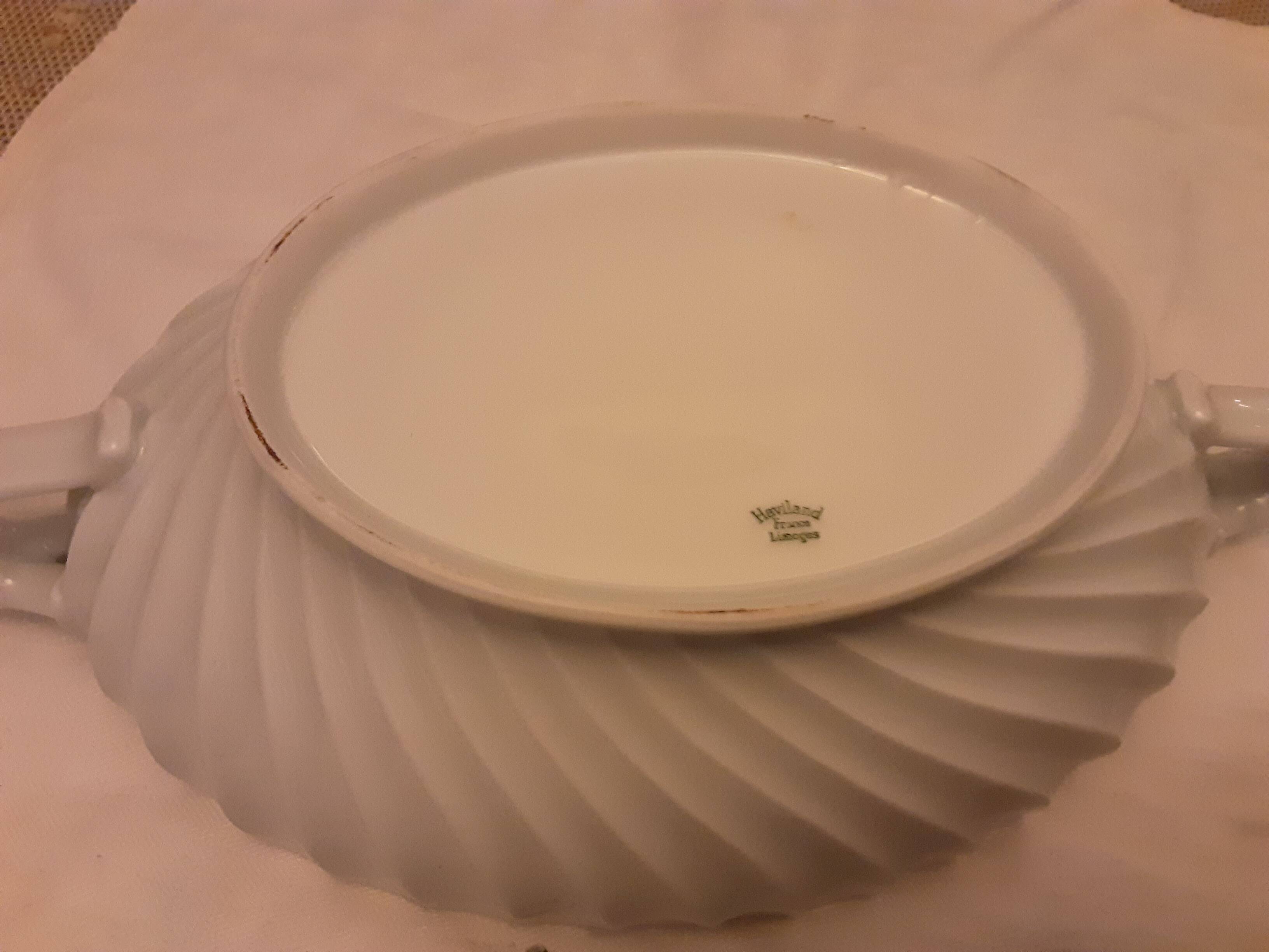 Haviland limoges porcelain vegetable dish, white torso model