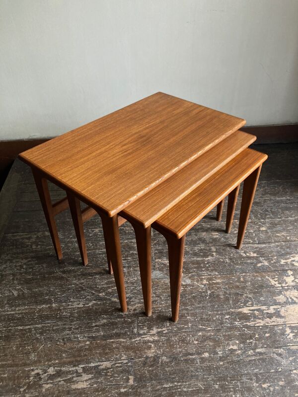 Tables gigogne de Kai Kristiansen édité par VM Denmark 1950