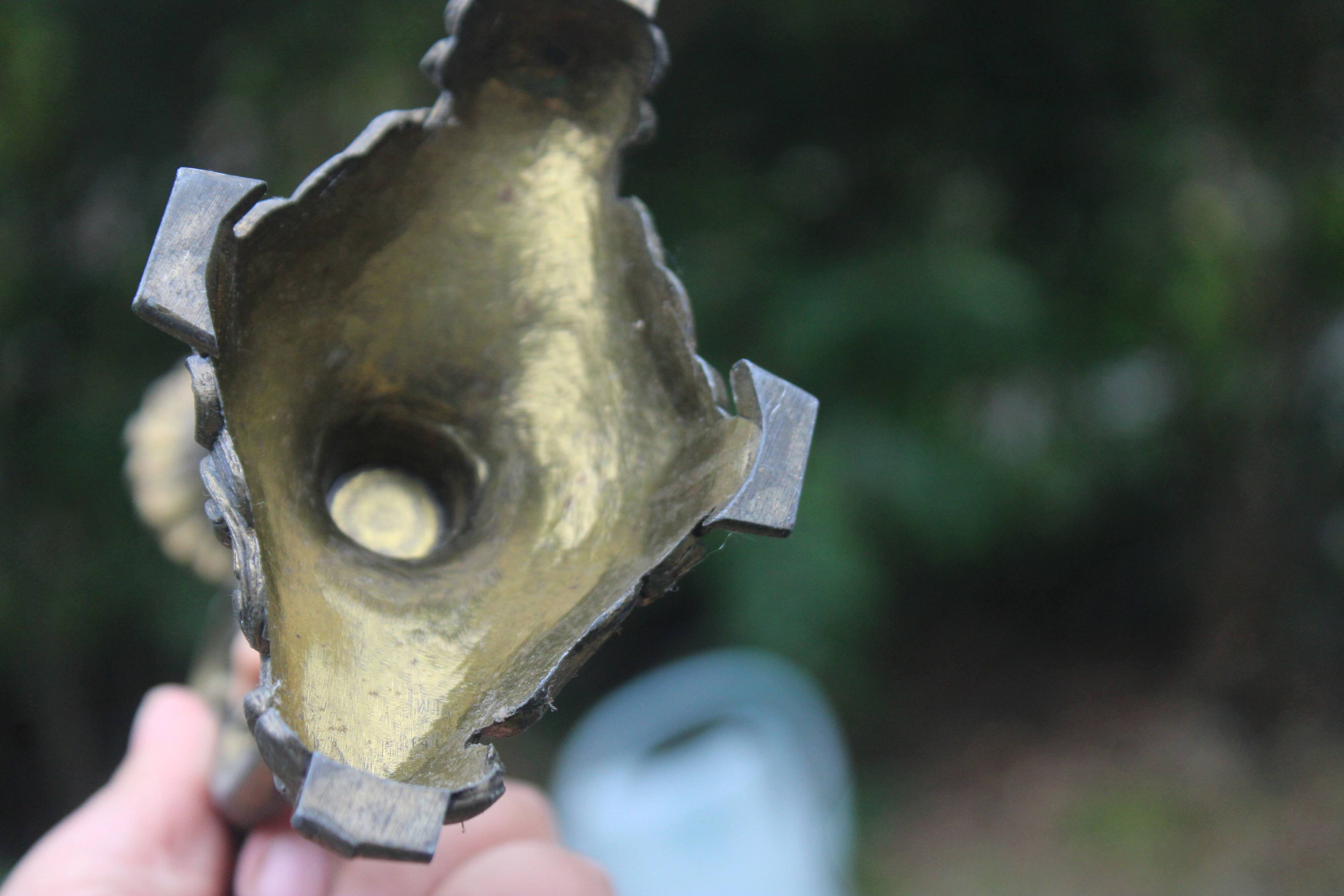 Pair of vintage candlesticks, baroque rococo style.