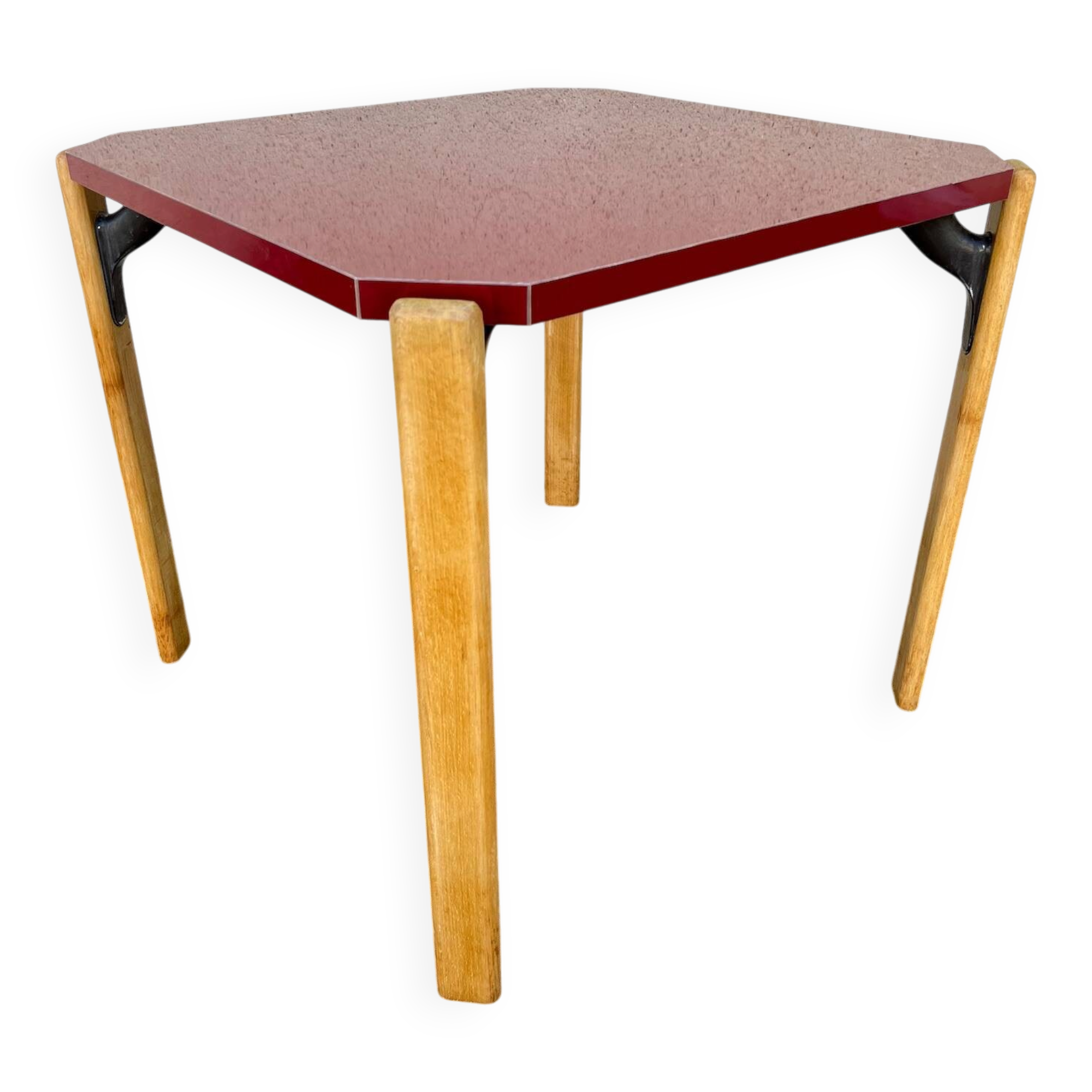 Bruno Rey table in red formica for Dietiker, 1970s