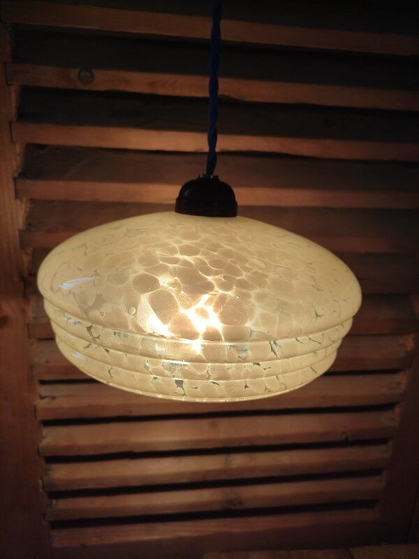 Suspension lampshade corole glass Clichy pale yellow dp 1122102