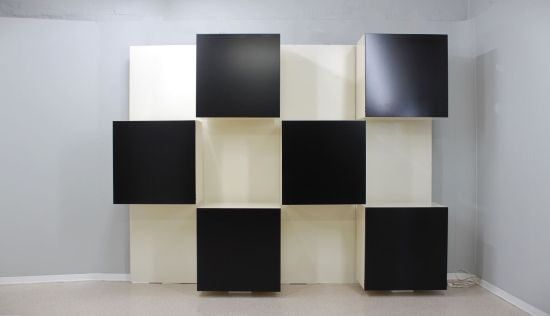 Backlit Bookcase Roberto Monsani for Acerbis 1970s