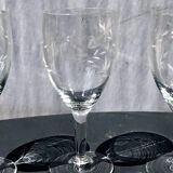 Engraved crystal glasses