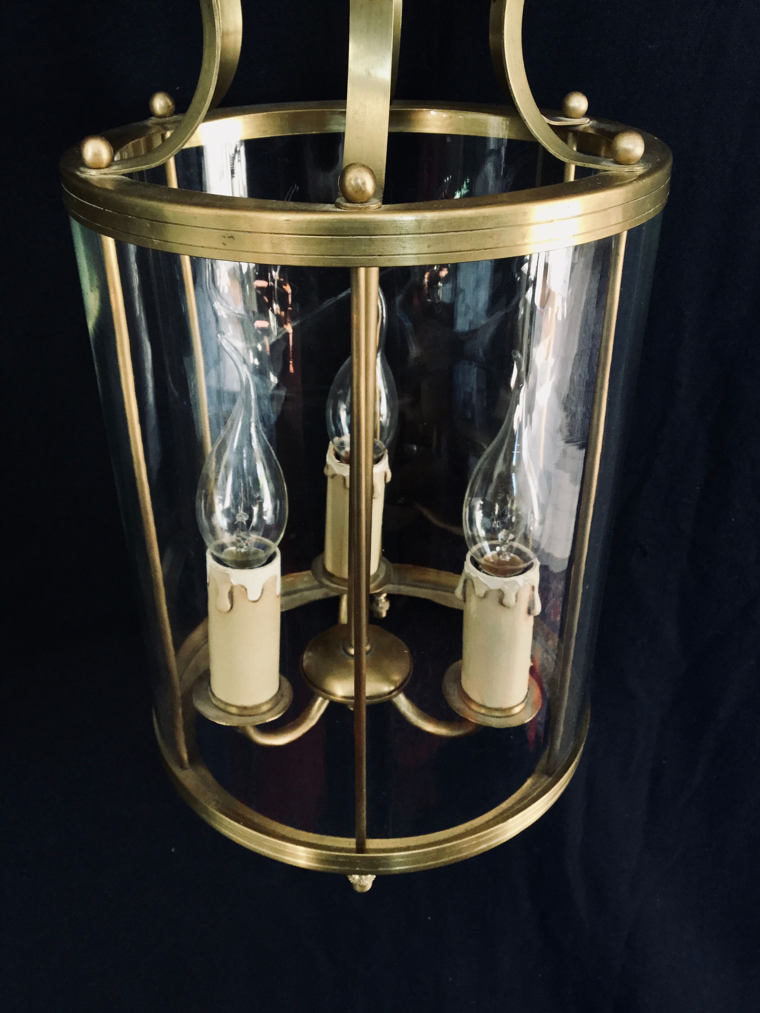 Lantern 3 bronze and brass lights