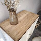 Buffet parisien ancien - bois & couleur lin