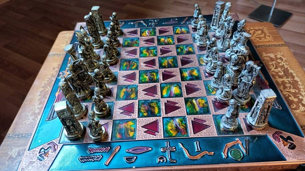 Vintage Egyptian chess set