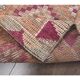 2'5x12'8 Vintage Orange Geometric Turkish Hand-Knotted Runner Rug 77x390