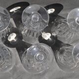 6 laccarat crystal champagne flutes model Cassino stamped