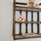 Vintage rattan shelf