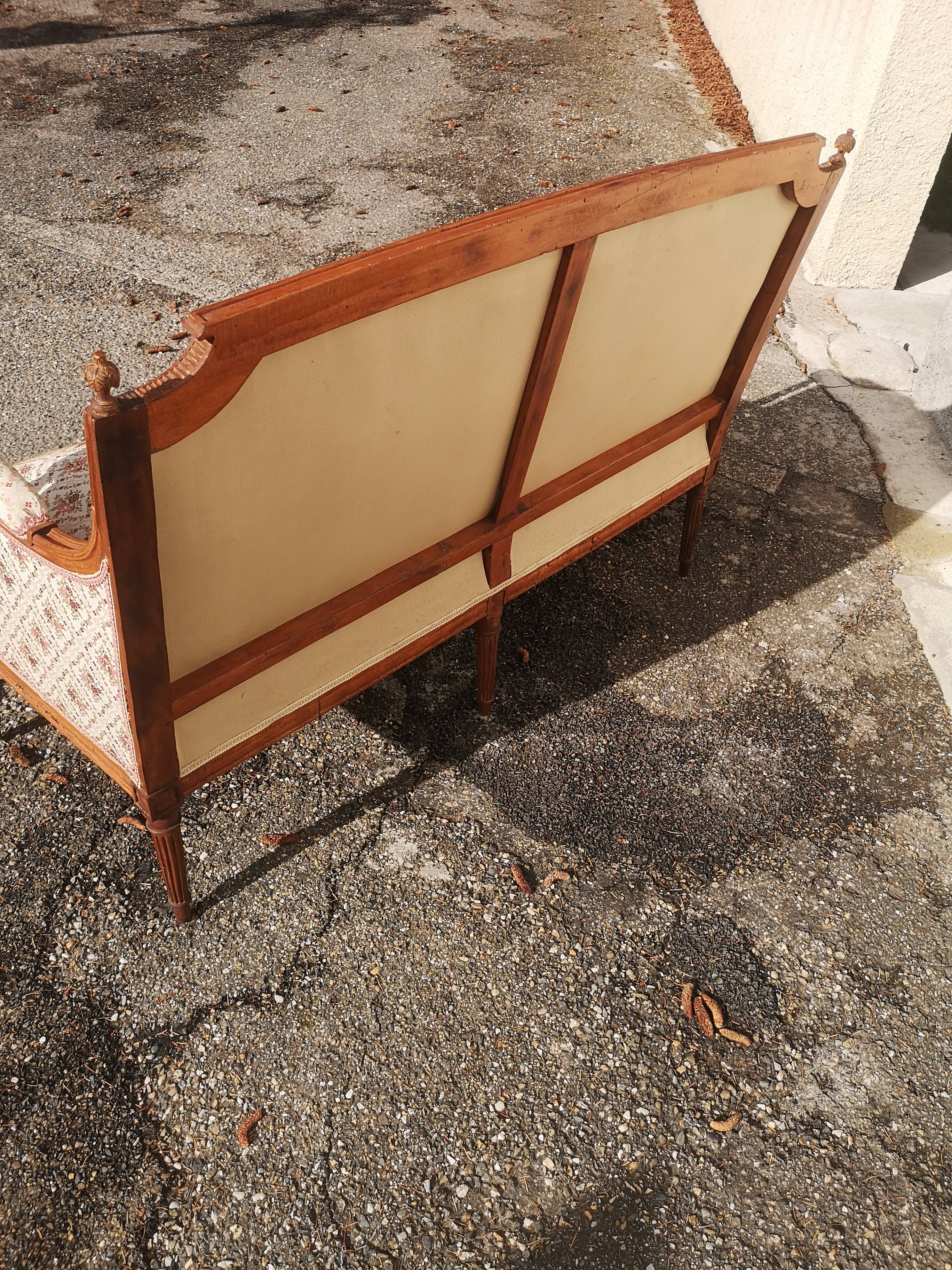 Wooden bench XVIIIth, Louis XVI