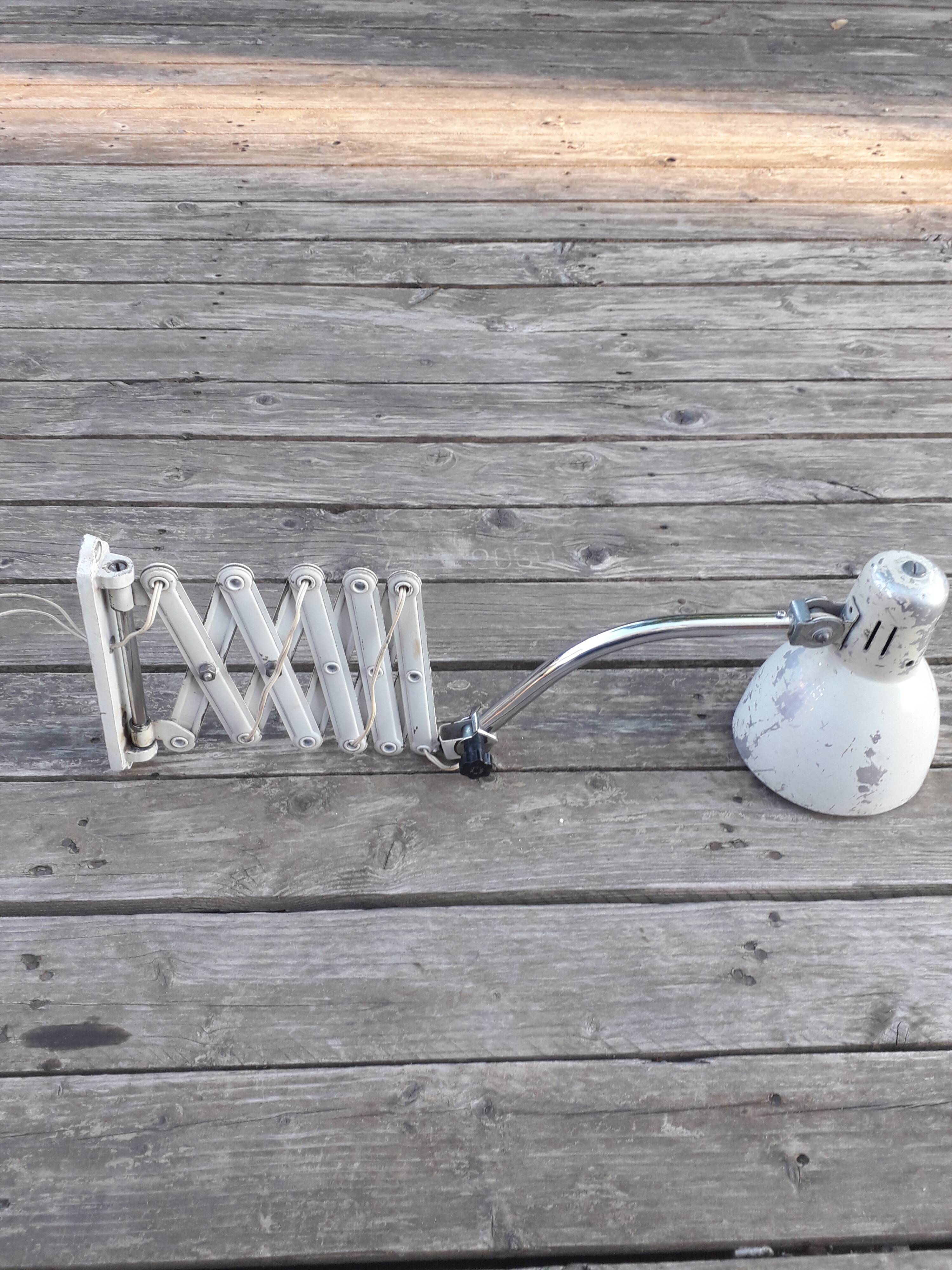 Old scissor wall light - Industrial / workshop - 1950