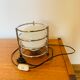 Chrome metal tripod lamp