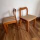 2 wooden chairs
