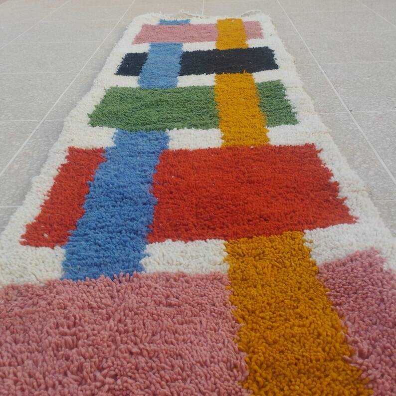 Handmade runner rug 300cmx70cm