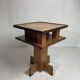 Dutch art deco Amsterdam school oak and coromandel side table, 1930s
