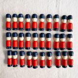 Wooden train with soldiers