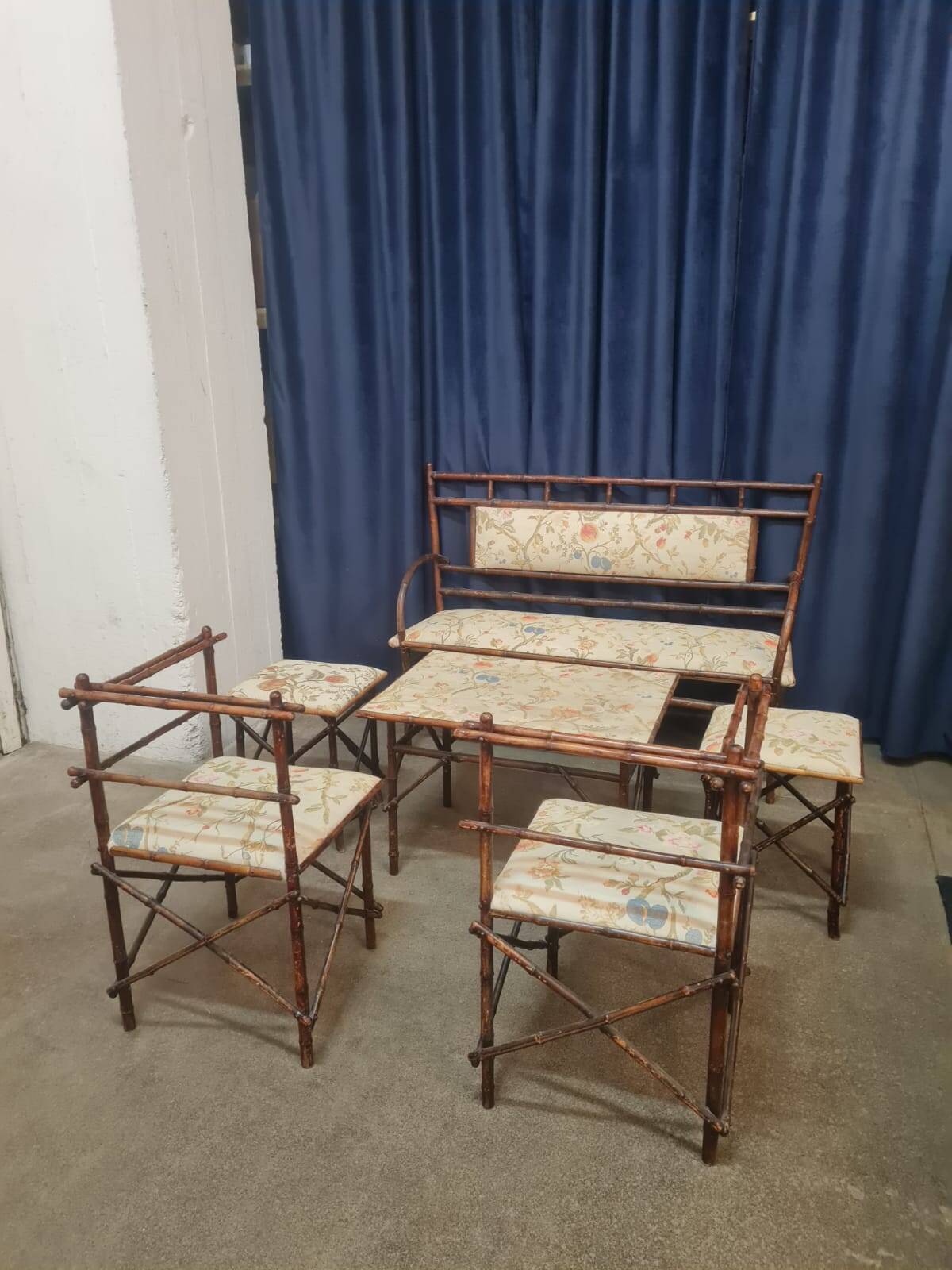 Antique Faux Bamboo Parlor Set by Maison Staněk – Prague