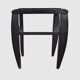 Pair of bedside tables with stylised design, good quality.