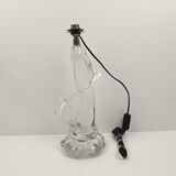 Pied de lampe en verre épais transparent 39 cm