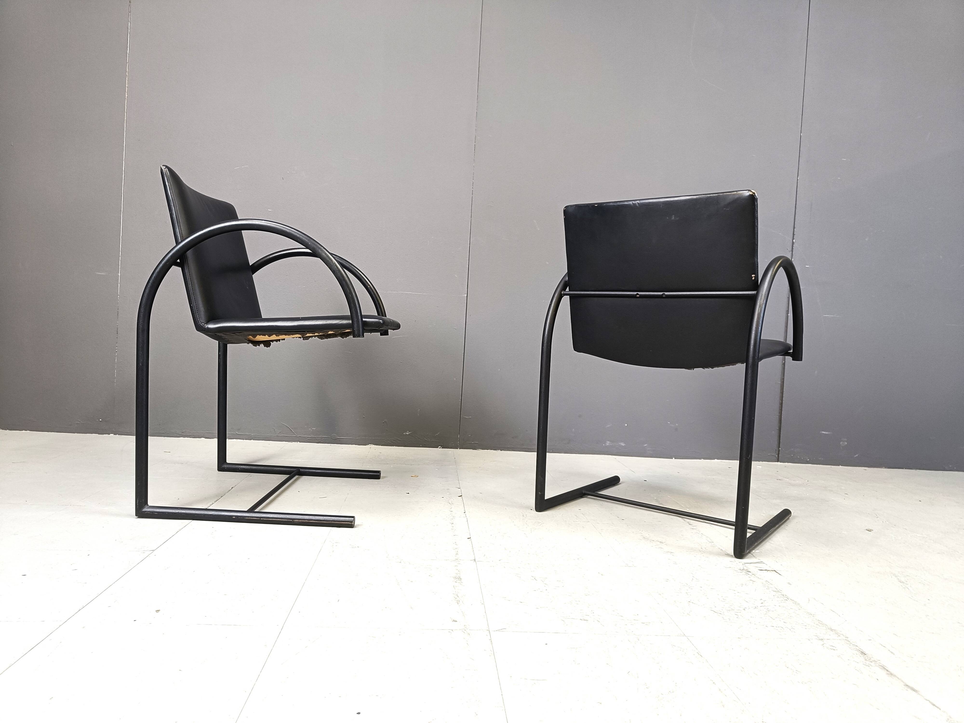 Vintage cirkel chairs by Metaform, 1980s, set of 6