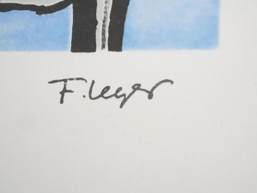 Fernand Léger : Les constructeurs saluant, lithographie signée