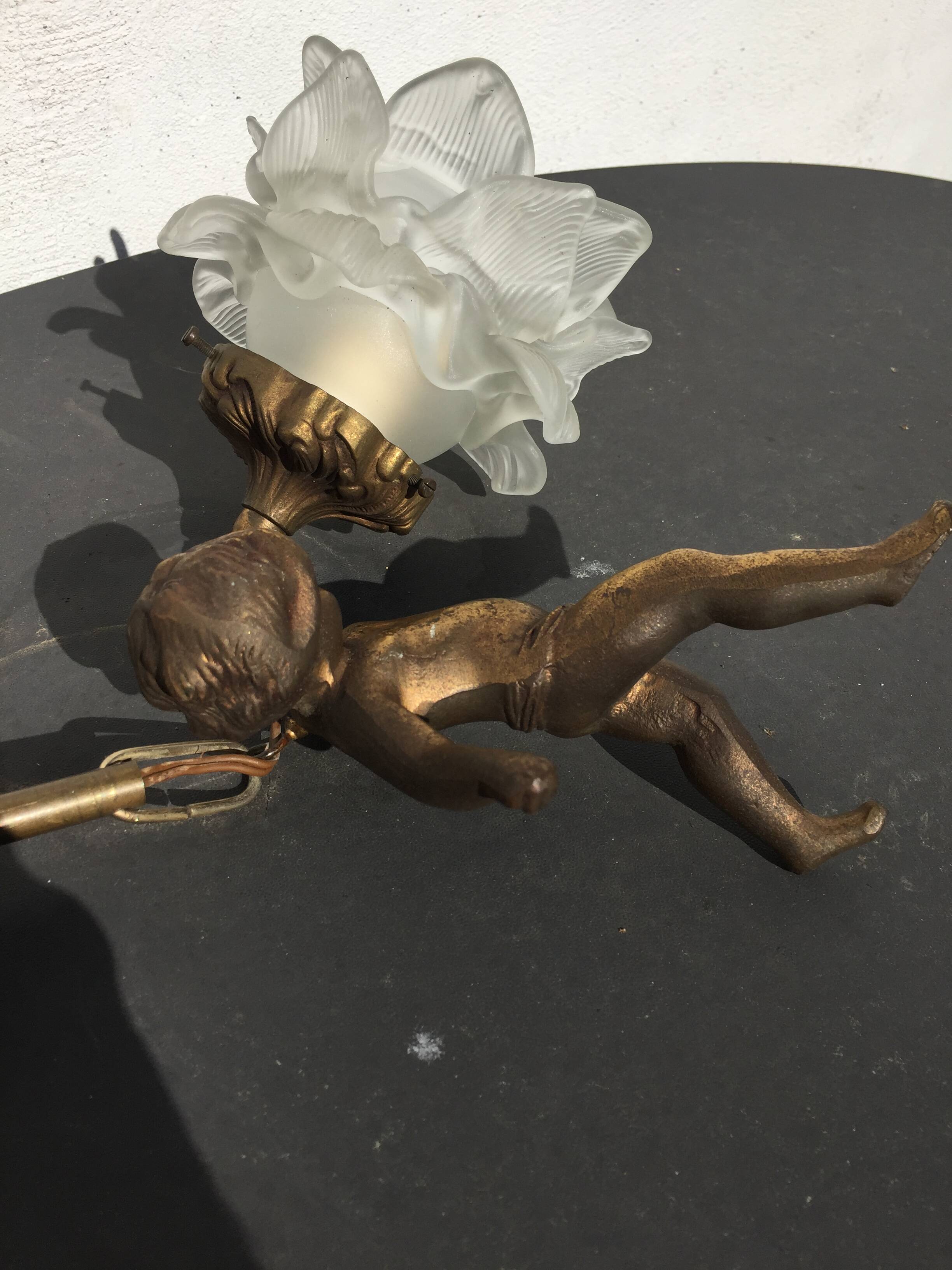 Bronze cherub chandelier