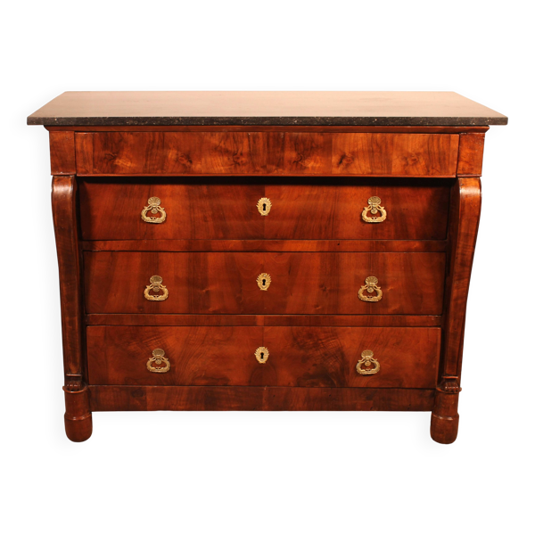 Commode d'époque Restauration En Noyer