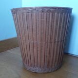 Corbeille à papier en rotin osier, panier ou cache pot