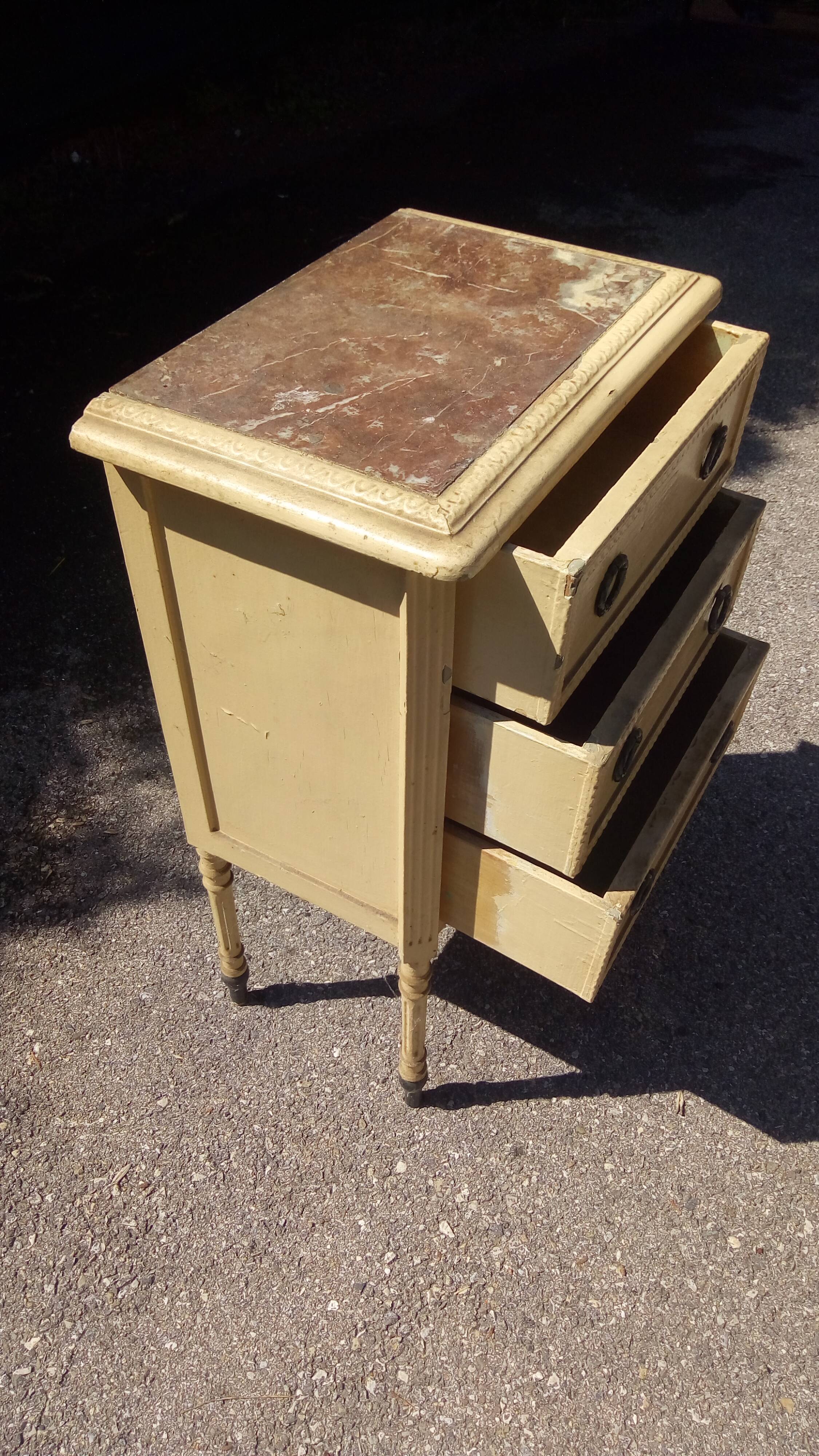 small furniture console 3 drawer 19th