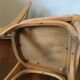 Chaise en bois et skaï jaune