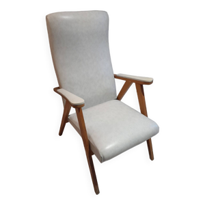 Fauteuil pieds compas - scandinave