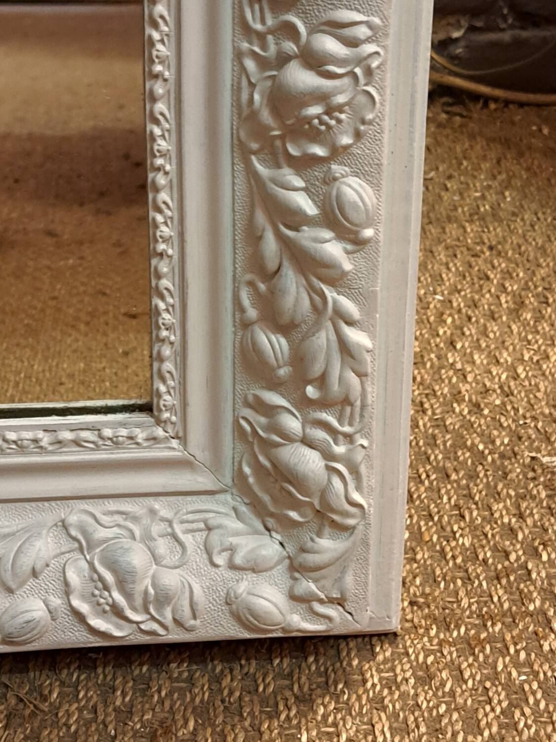 Louis Philippe mirror with patinated cartouche