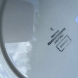 Vintage round dish Digoin Sarreguemines decor Edwina